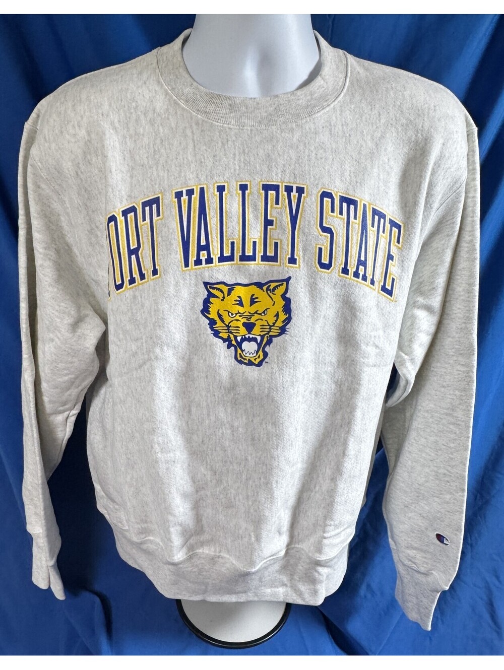 Champion Fort Valley State University FVSU Wildcats Gray Sweatshirt Mens M NWT